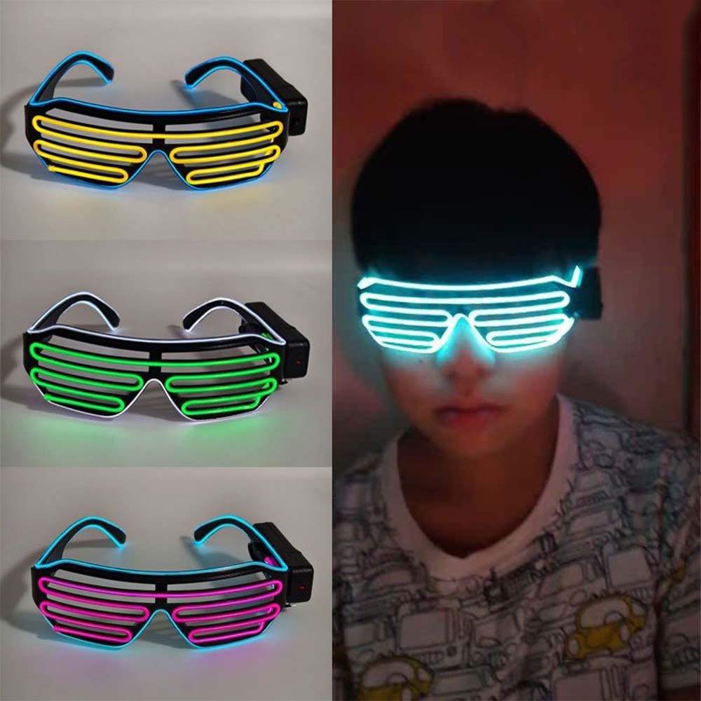 Glow In The Dark Party Glasses - Bezprzewodowe, świecące okulary LED, fajne, kolorowe