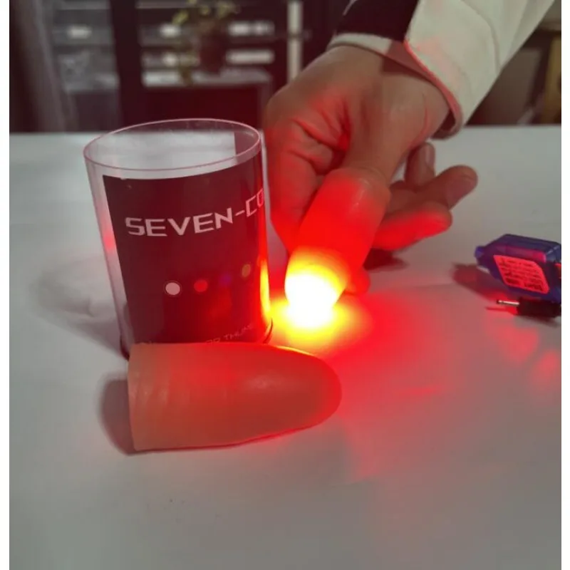 Thumb Tip Magic Trick Set - Siedem Kolorów LED Światło Kciuk Magiczne