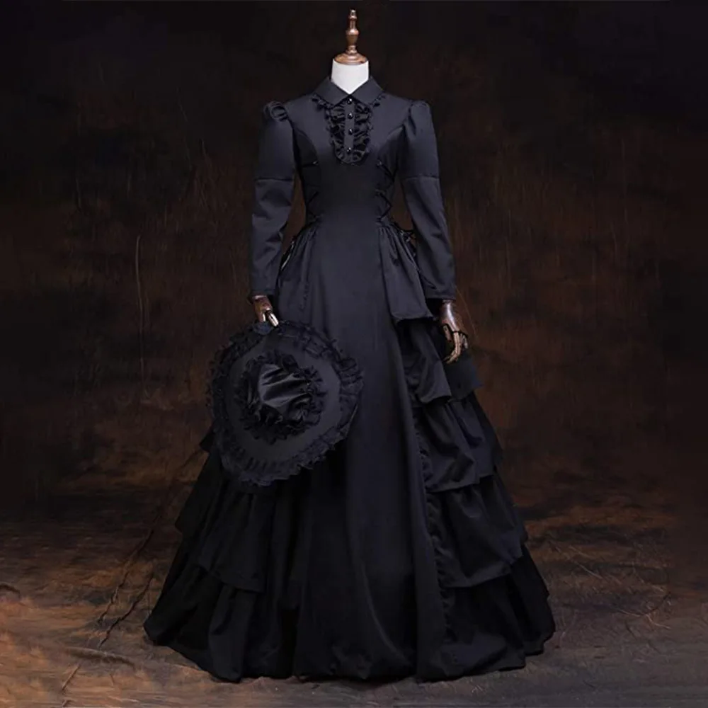 Medieval Renaissance Dress Women - Kostium Cosplay dla Kobiet: Średniowieczna Wiktoriańska