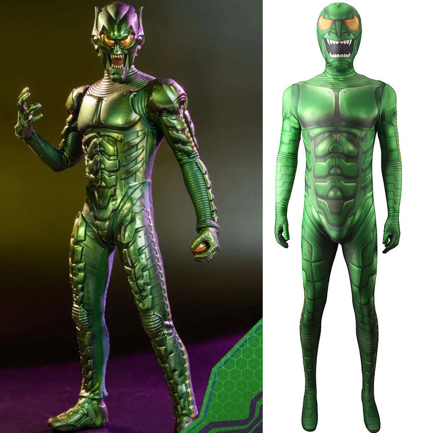 Spiderman Jumpsuit Kids - Anime Zielony Goblin Cosplay Kombinezon z