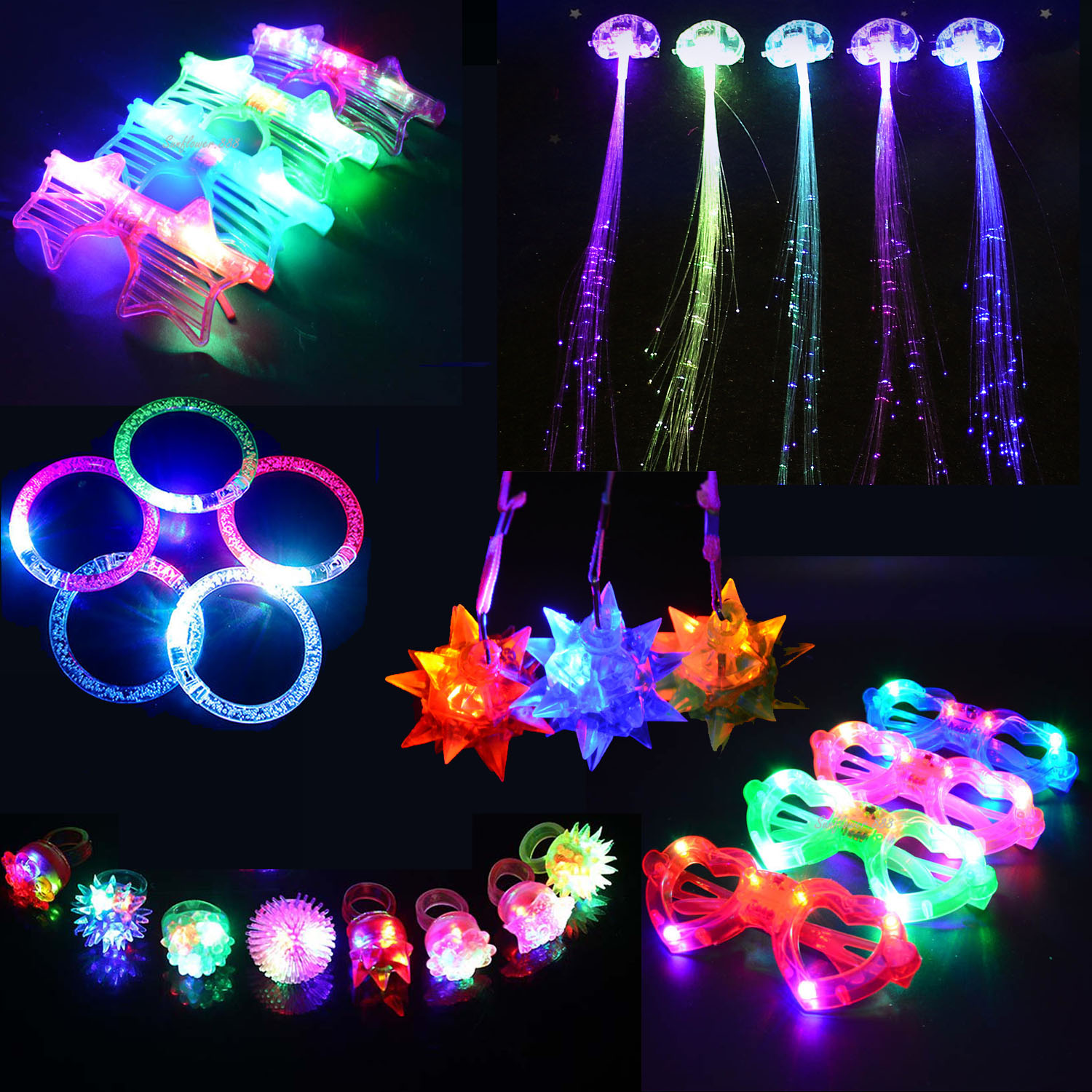 Glow In The Dark Party Glasses - 29 szt. Akcesoria do paczek zestaw