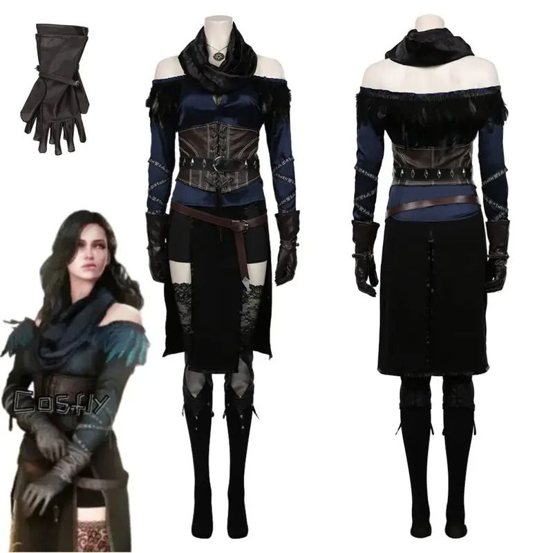 Medieval Renaissance Dress Women - Yennefer Cosplay Fantazja Kostium Przebranie dla