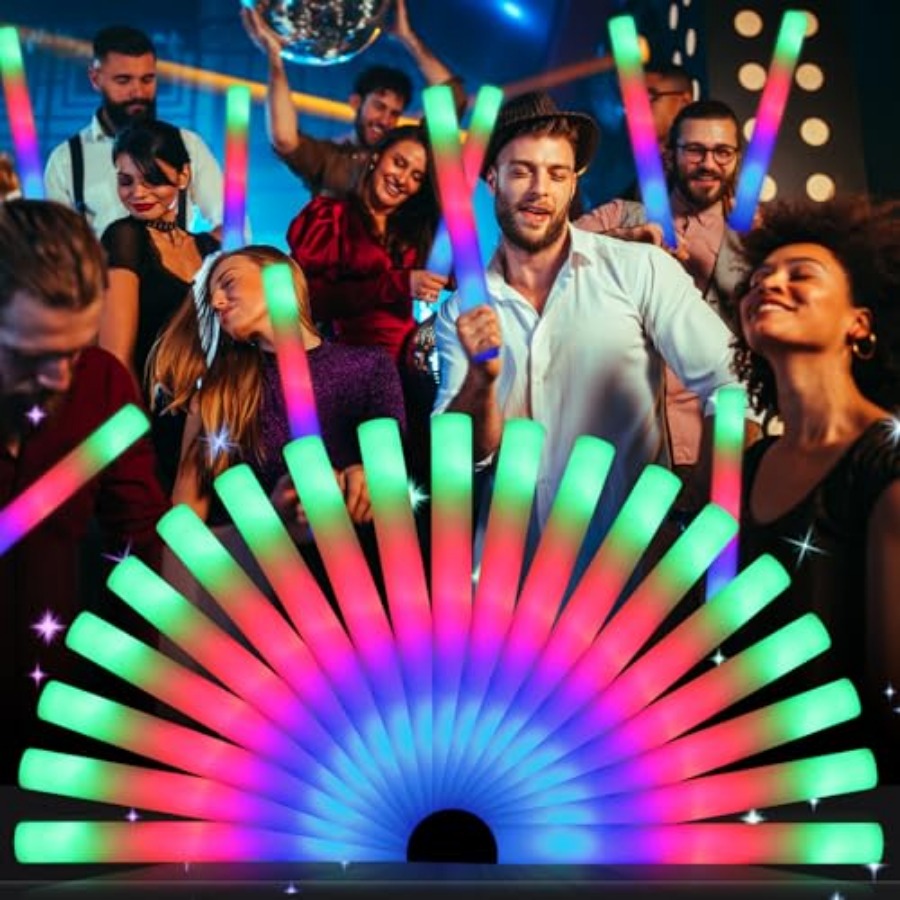 Flashing Led Foam Sticks Party - Pakiet piankowych pałeczek świetlnych, hurtowe piankowe
