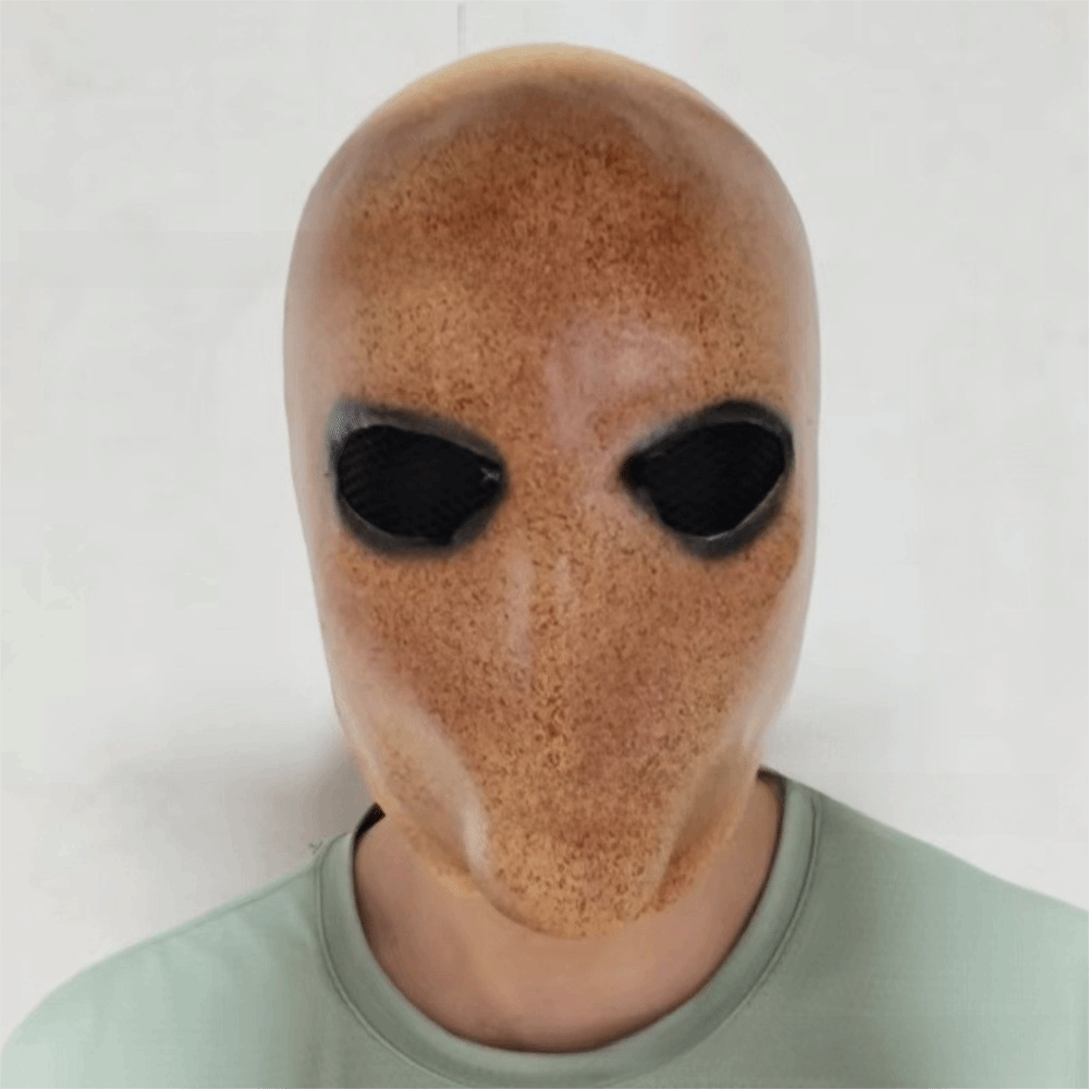 Latex Alien Mask Realistic - Maska Bez Twarzy Halloween Slenderman Nietoksyczna