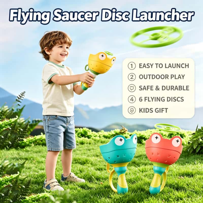 Novelty Gifts - Latający dysk UFO z napędem sznurkowym,