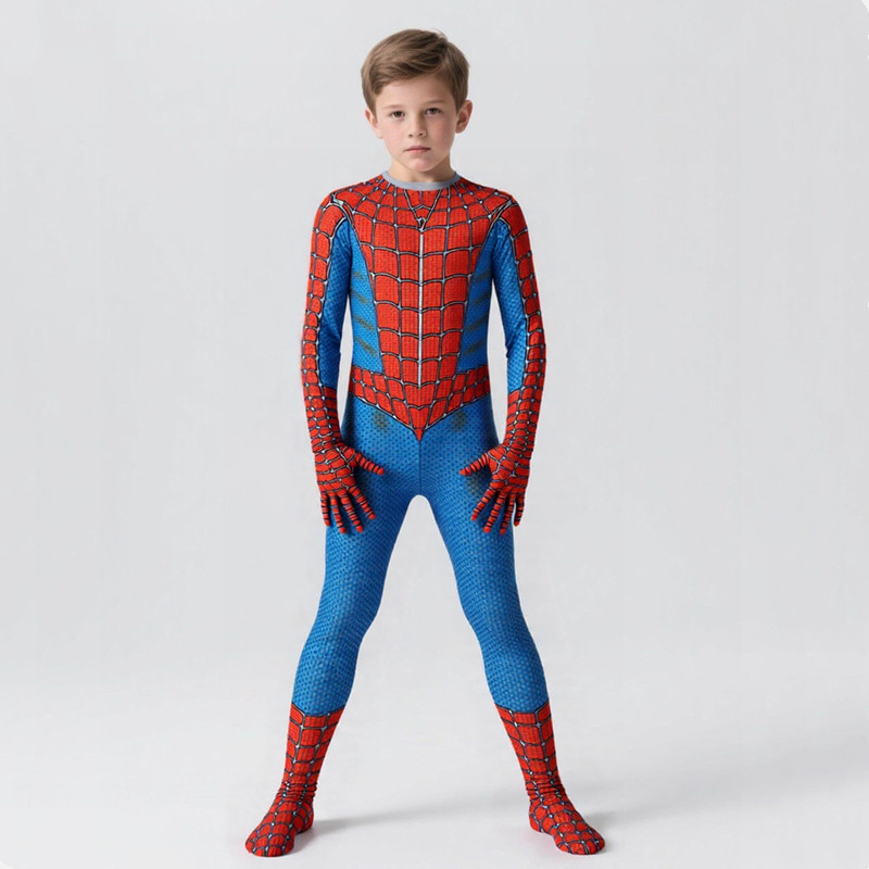 Spiderman Jumpsuit Kids - Kostium Superbohatera Unisex dla Dzieci, Kombinezon