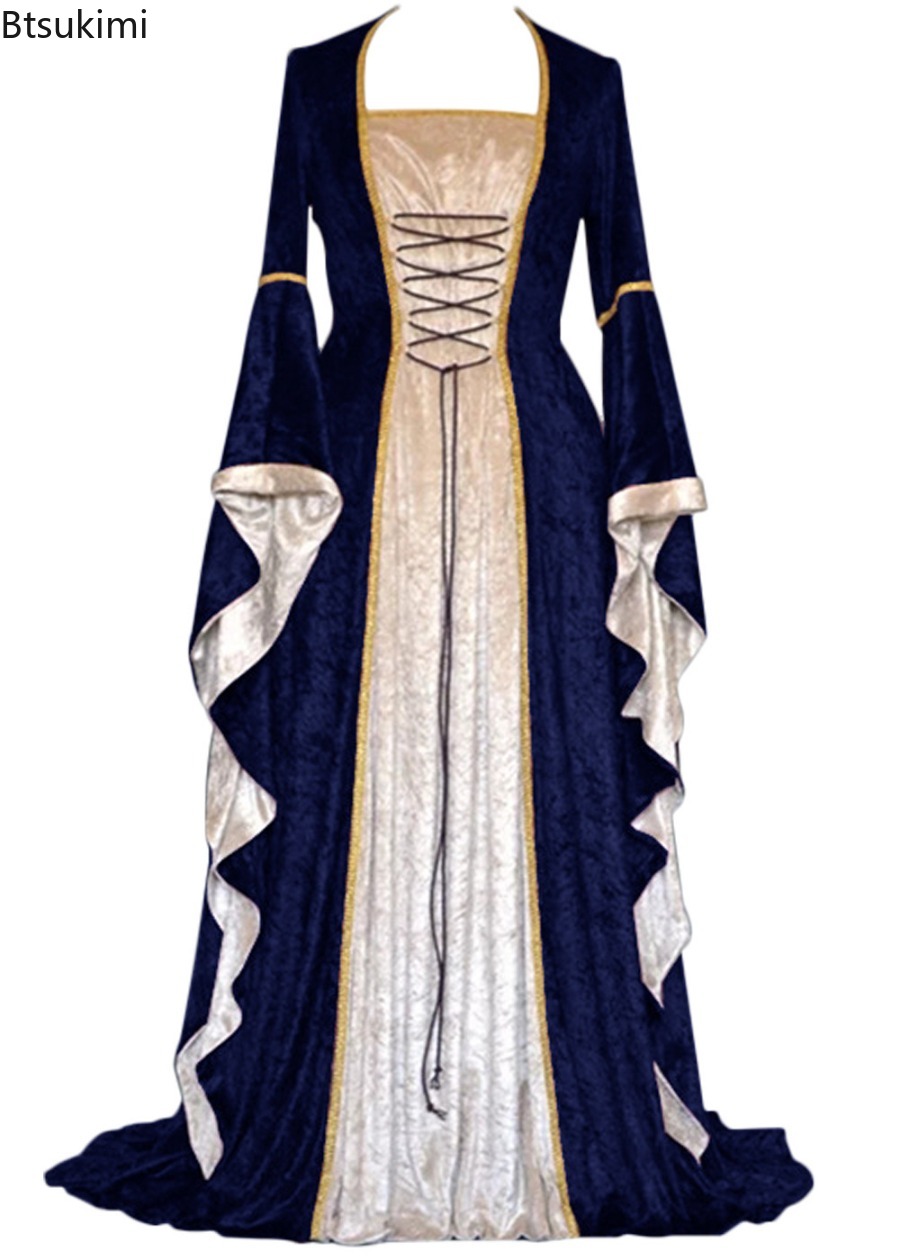 Medieval Renaissance Dress Women - Damska Sukienka Renesansowa Średniowieczna Retro Dworska