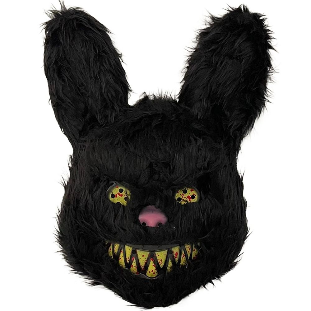 Led Purge Mask Halloween - Krwawawa pluszowa maska króliczka Halloweenowa maska