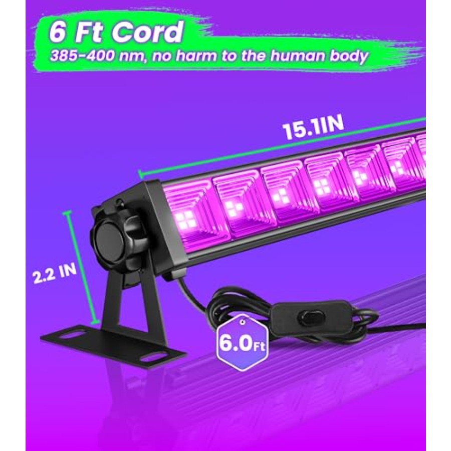 Zestaw 4 szt. LED Black Light  – Party Supplies recenzja i cena
