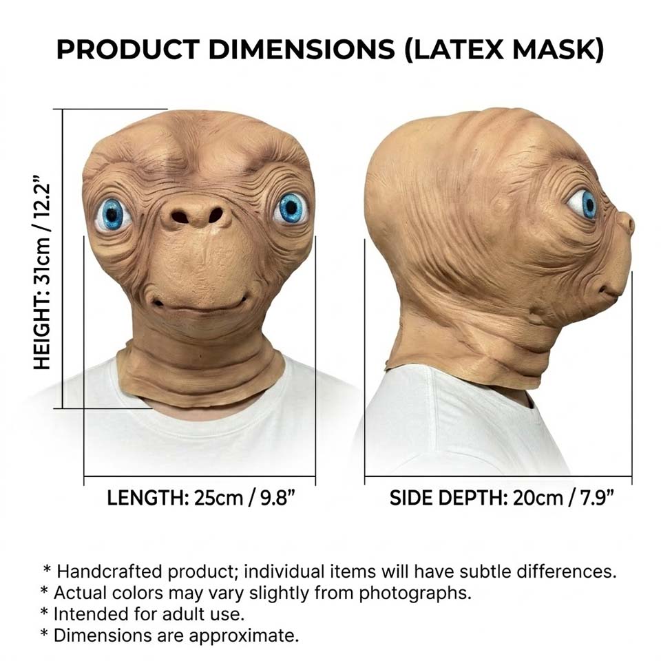 Realistyczna lateksowa maska o – Latex Alien Mask Realistic recenzja i cena
