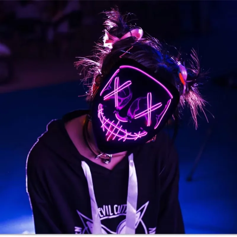 Bezprzewodowa neonowa maska LE – Led Purge Mask Halloween recenzja i cena