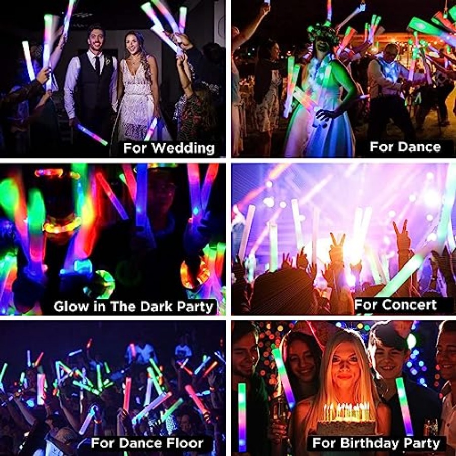 Zestaw piankowych pałeczek świ – Flashing Led Foam Sticks Party recenzja i cena