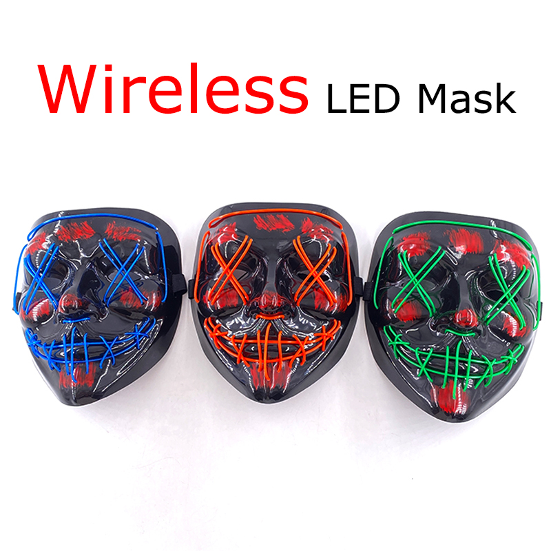 Bezprzewodowa maska neonowa LE – Led Purge Mask Halloween recenzja i cena