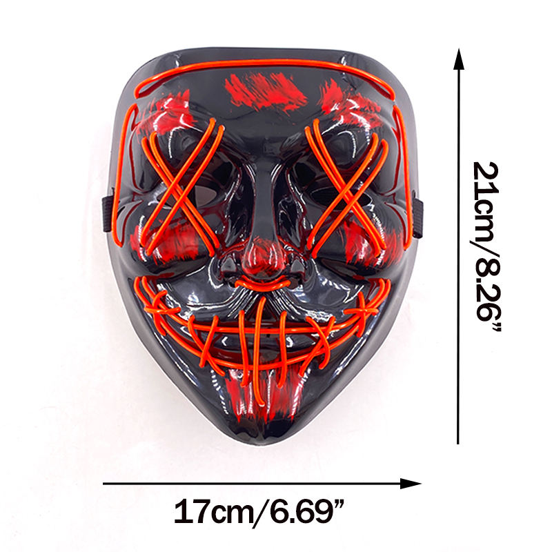 Bezprzewodowa maska neonowa LE – Led Purge Mask Halloween recenzja i cena