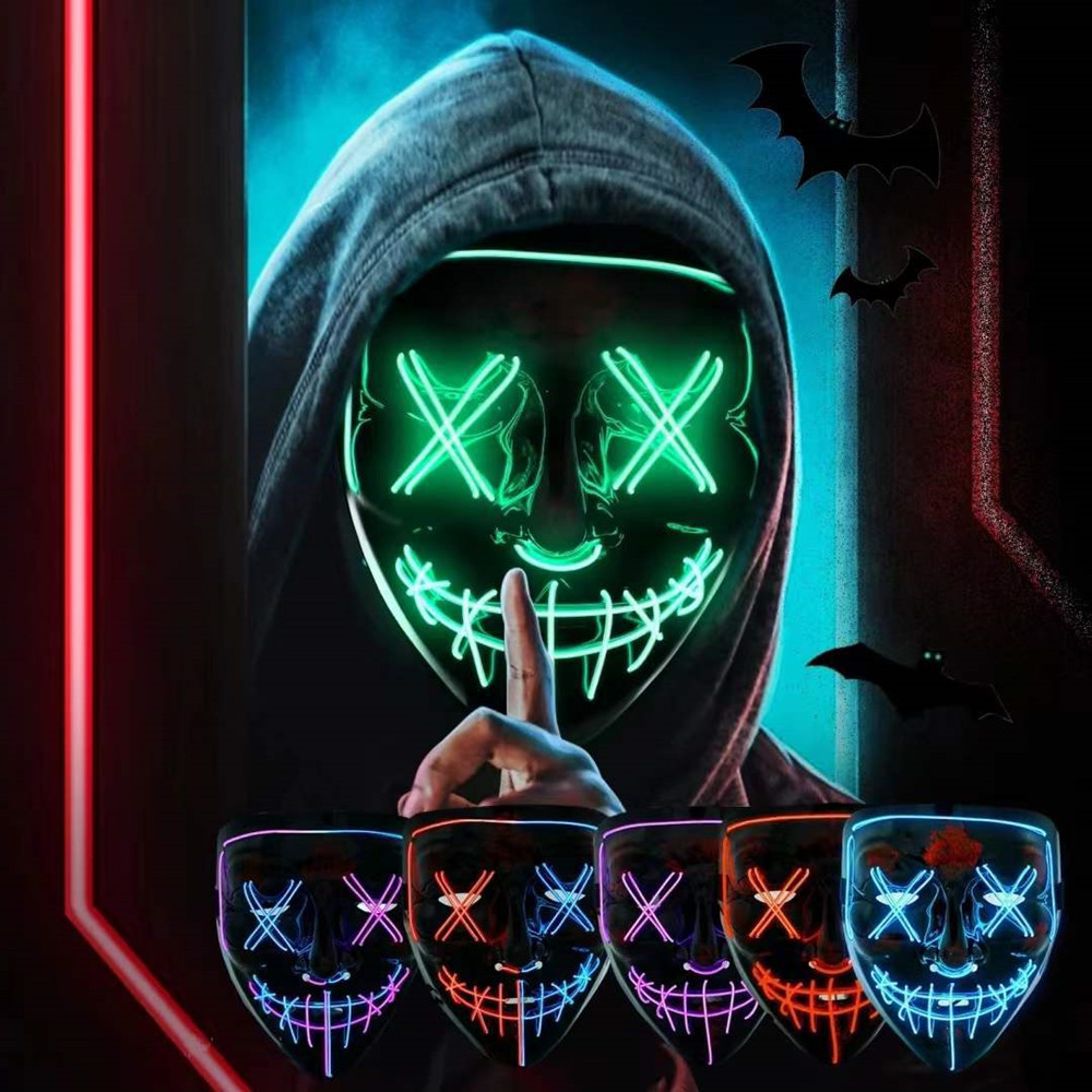 Maski na Halloween dla mężczyz – Led Purge Mask Halloween recenzja i cena