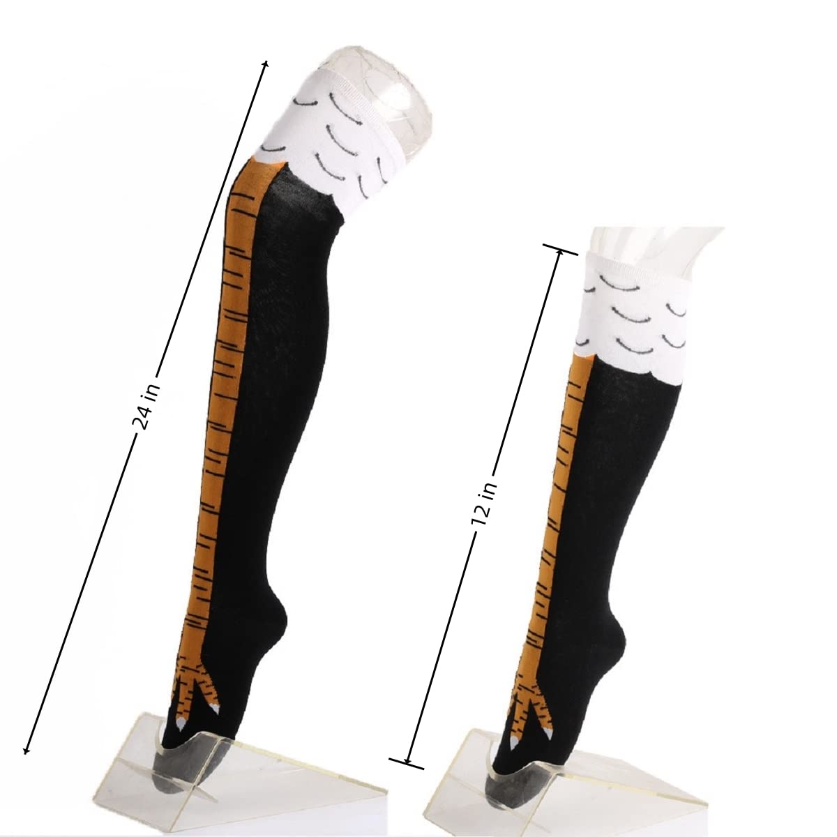 Kobiety zakolanówki pończochy  – Funny Chicken Leg Socks recenzja i cena