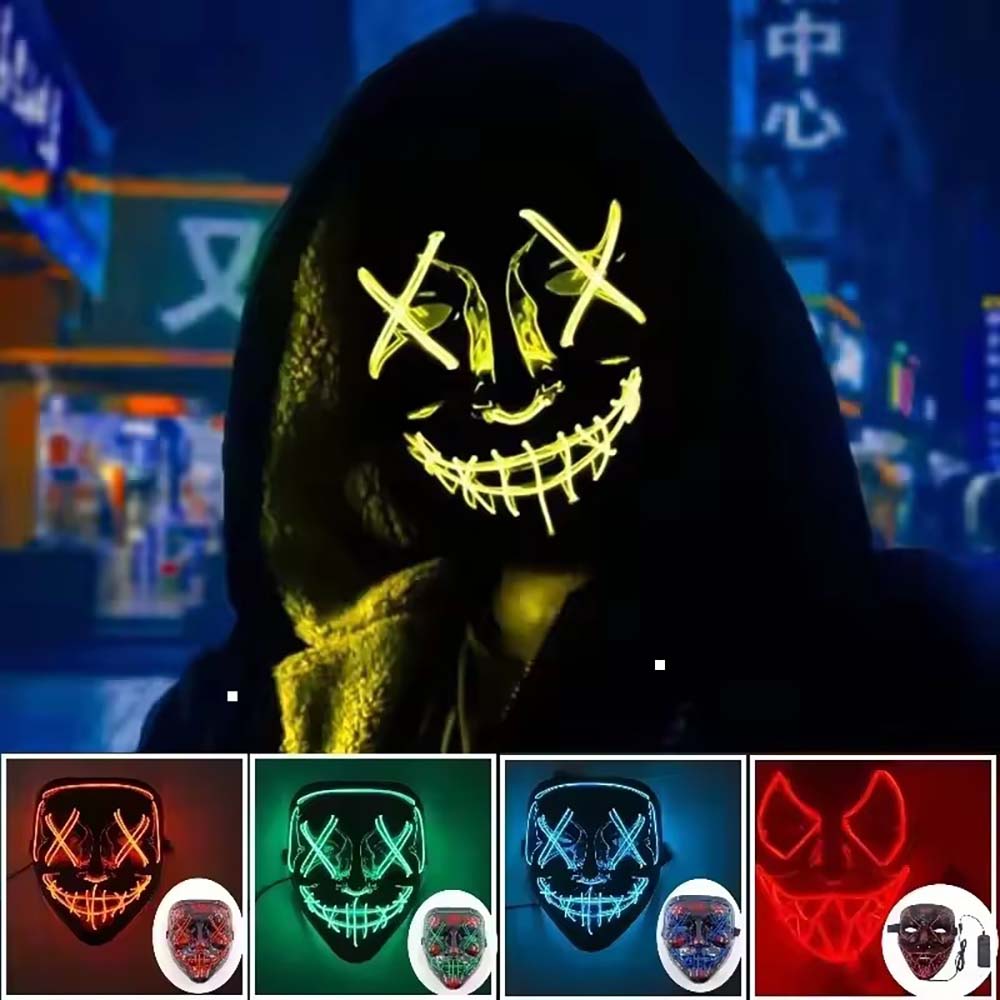 Bezprzewodowa Neonowa Maska LE – Led Purge Mask Halloween recenzja i cena