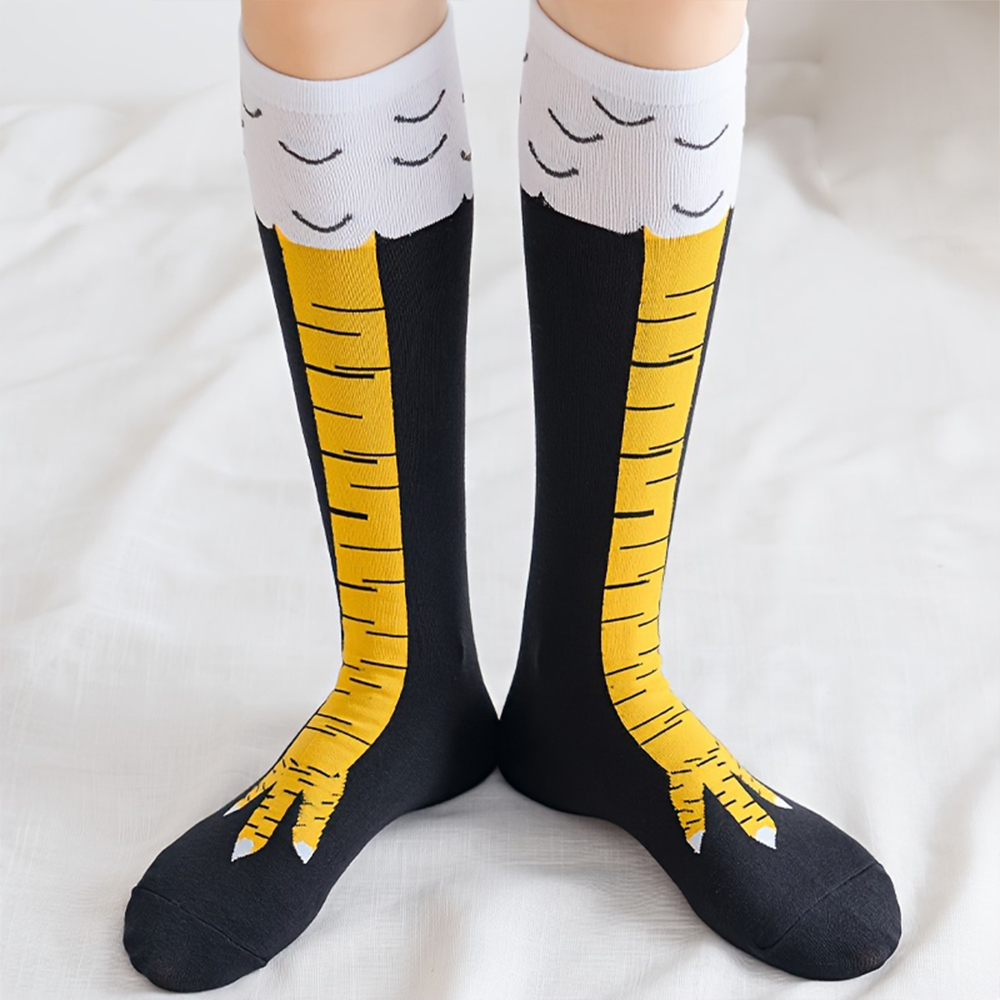 1/2/5/10 Par Damskich Podkolan – Funny Chicken Leg Socks recenzja i cena