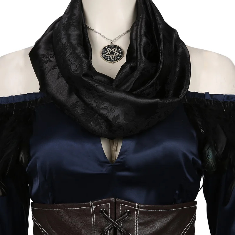 Yennefer Cosplay Fantazja Kost – Medieval Renaissance Dress Women recenzja i cena