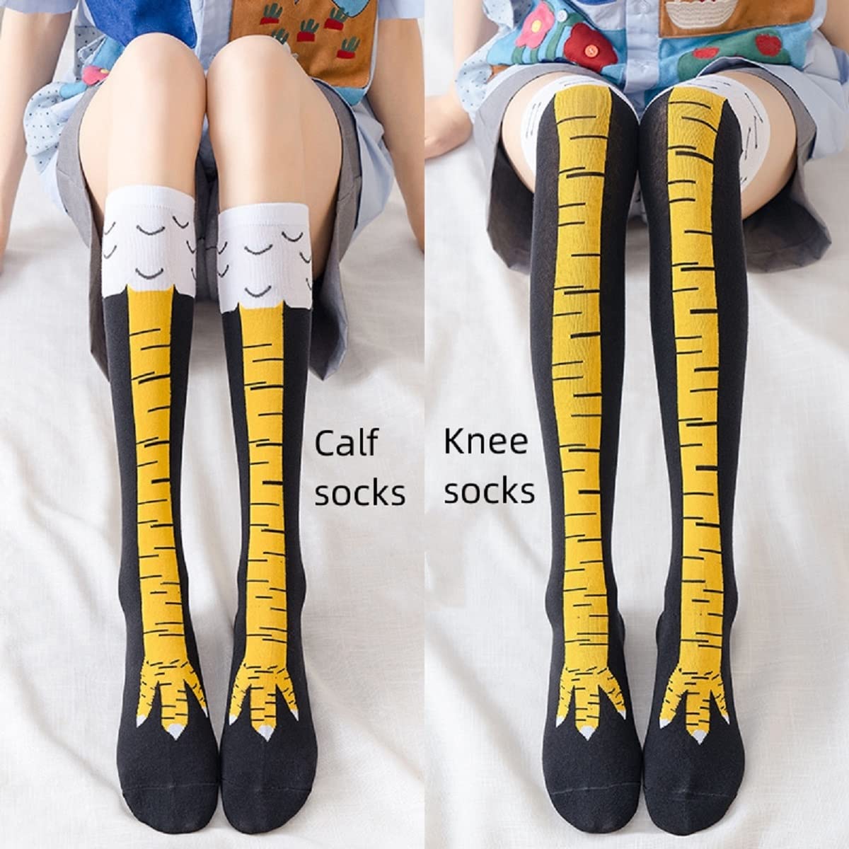 1/2/5 Par Damskich Podkolanówe – Funny Chicken Leg Socks recenzja i cena