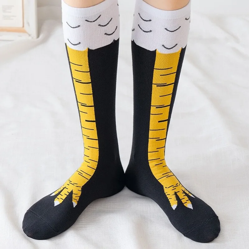 Zabawne skarpetki za kolano z  – Funny Chicken Leg Socks recenzja i cena