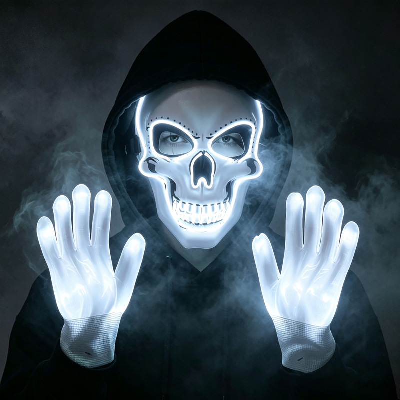Zestaw: maska czaszki LED, świ – Led Purge Mask Halloween recenzja i cena