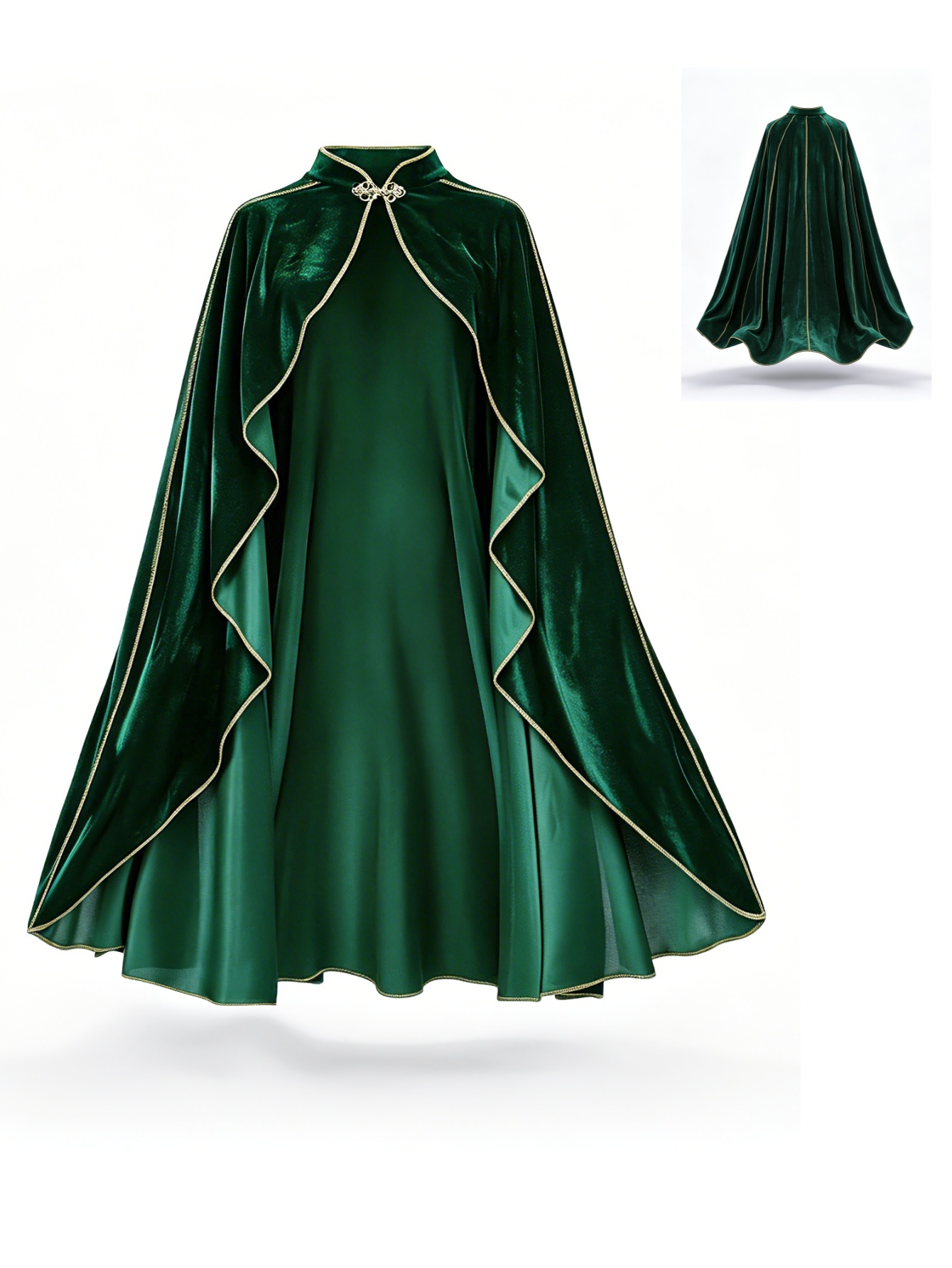 Damski płaszcz zielony aksamit – Medieval Renaissance Dress Women recenzja i cena