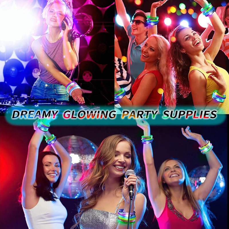 1-100 SZT. Halloweenowe LED Ak – Glow In The Dark Party Glasses recenzja i cena