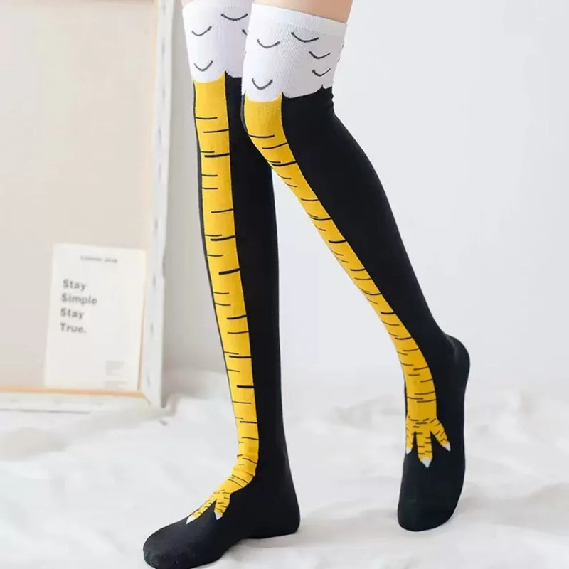 Długie skarpetki damskie za ko – Funny Chicken Leg Socks recenzja i cena