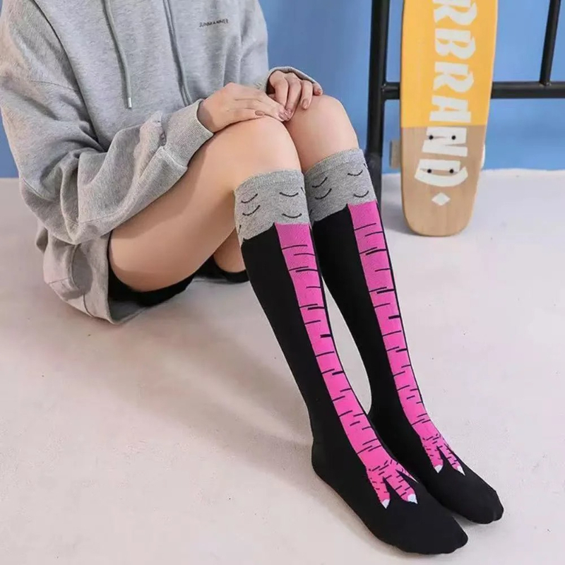 Długie skarpetki damskie za ko – Funny Chicken Leg Socks recenzja i cena