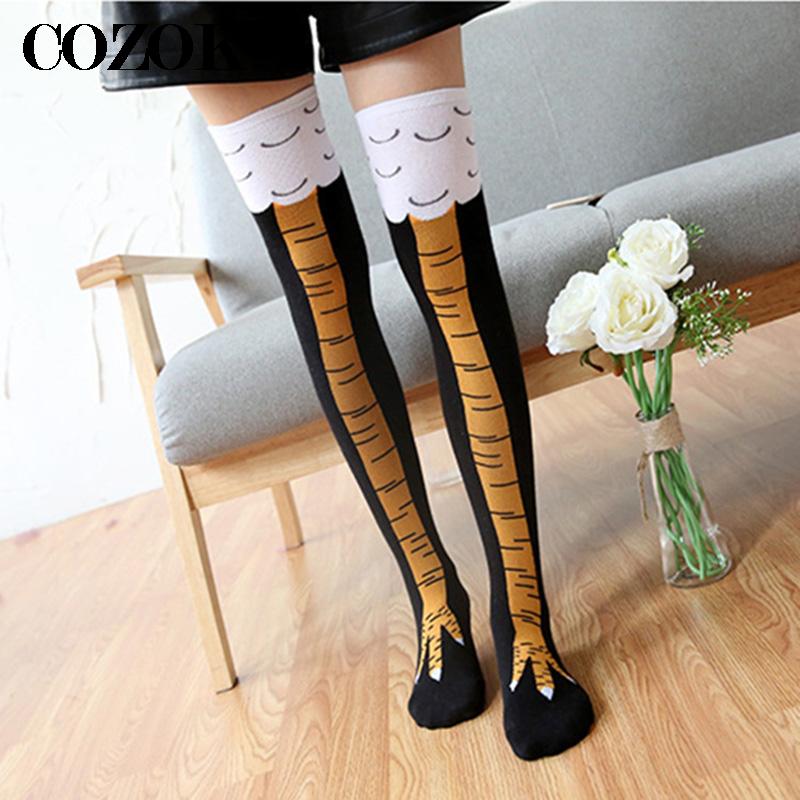 Wysokiej jakości damskie szalo – Funny Chicken Leg Socks recenzja i cena