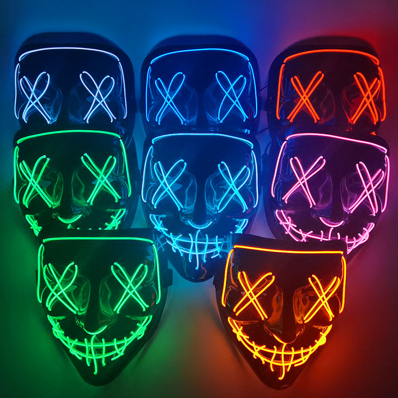 1P straszny Halloween Colplay  – Led Purge Mask Halloween recenzja i cena