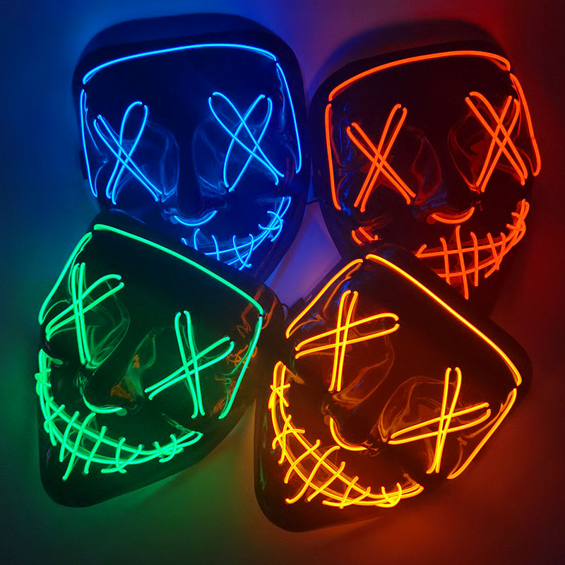 1P straszny Halloween Colplay  – Led Purge Mask Halloween recenzja i cena